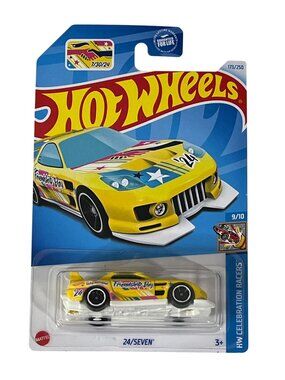 Hot Wheels 24/Seven Celebration Racers 117/250 Yellow Friendship Day Car 2024
